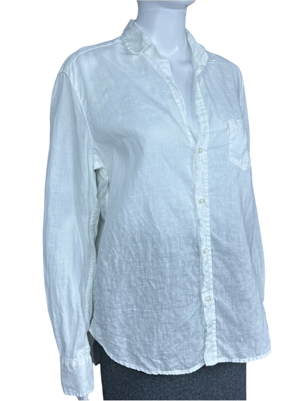 Frank & Eileen 100% Linen Button Up White Eileen Shirt Size S Costal Resort - Picture 3 of 16